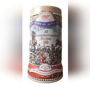 Miller High Life-1869 Transcontinental Railroad Beer Stein - 3rd in a Series​​​